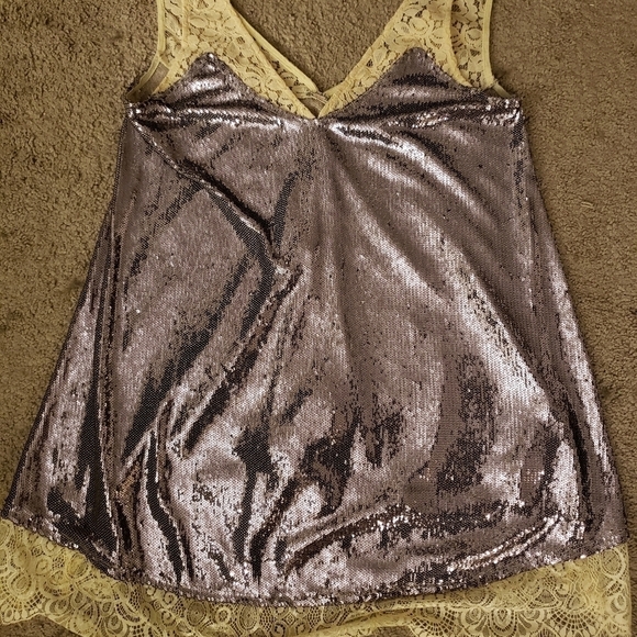 Intimately Free People Lilac Sequin and Lace Tank Top New With Tags Size XS - Picture 10 of 11